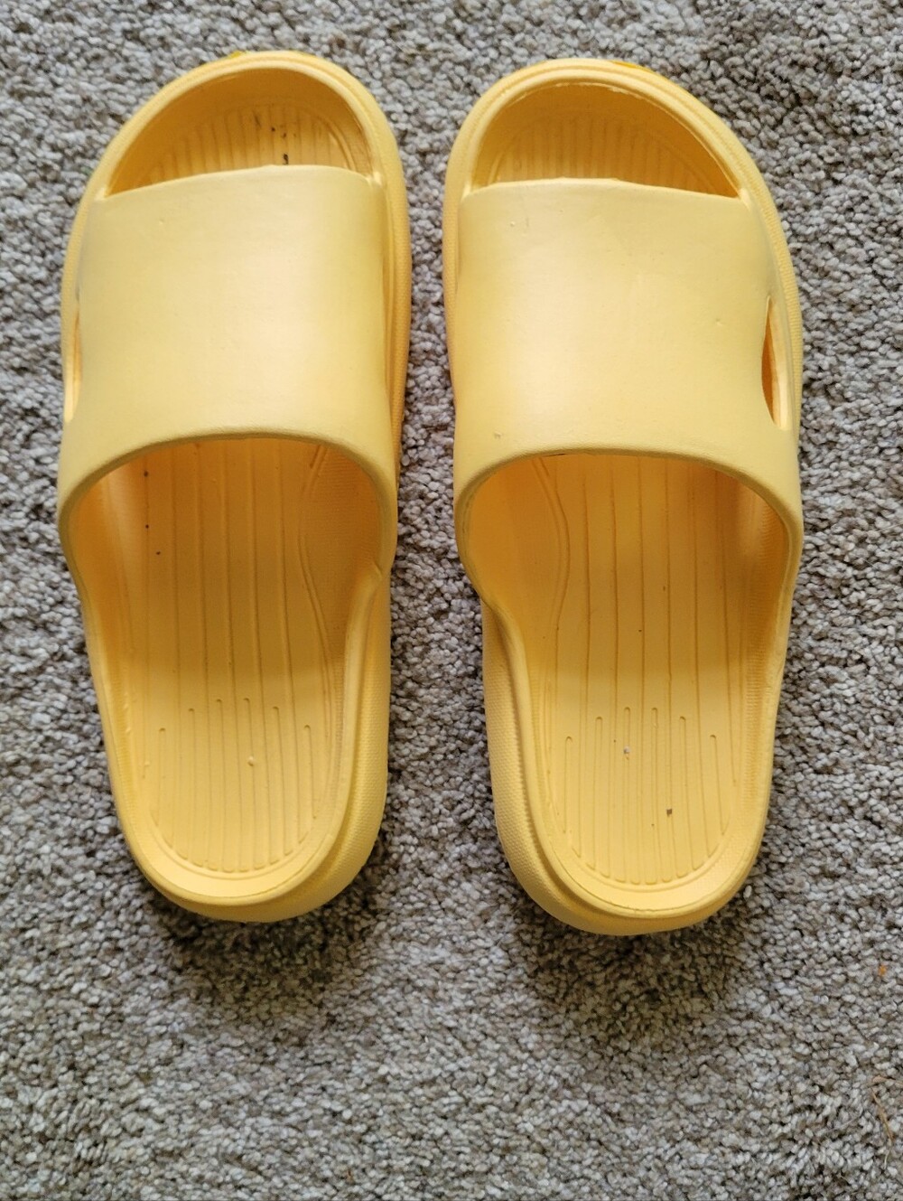 Minimalist Yellow Slide Sandals